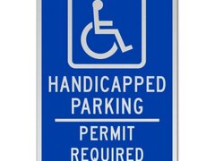 Handicapped Parking Permit Required Sign