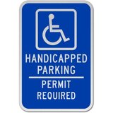 Handicapped Parking Permit Required Sign