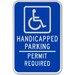 Handicapped Parking Permit Required Sign